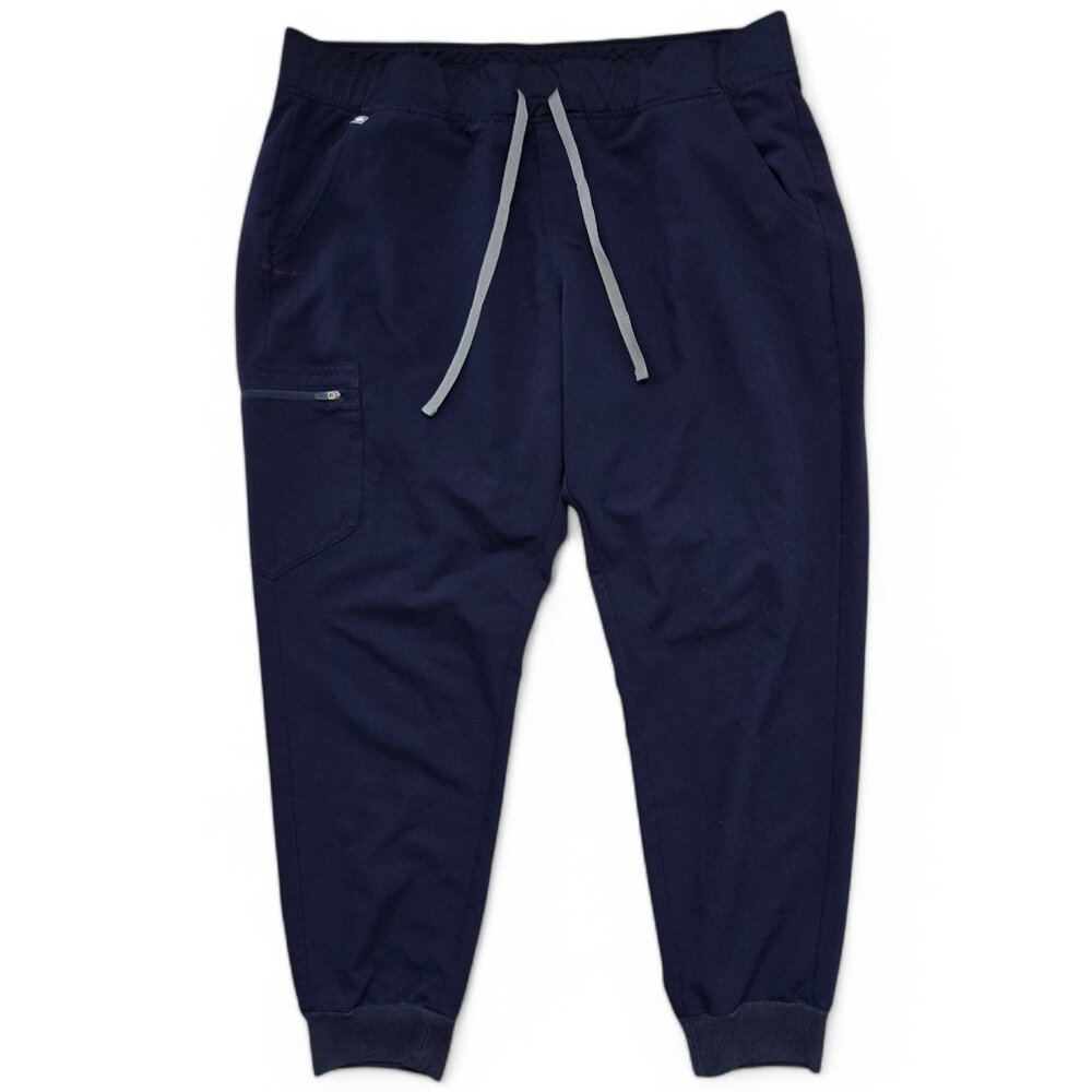 Figs Zamora‎ Jogger Scrubs Women's Blue Drawstring Technical Medical Comfort XXL